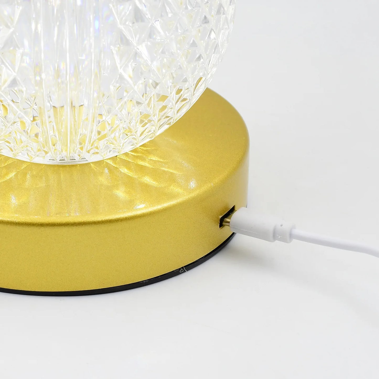 Luxe Crystal Glow Lamp – Rechargeable, Touch-Controlled & Dimmable LED Light