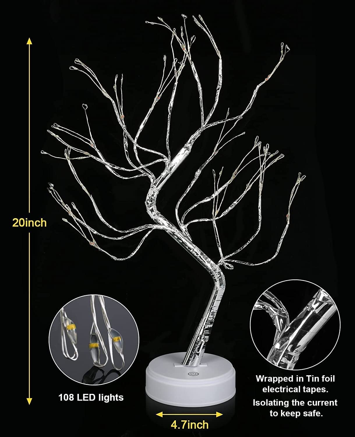 Luxe Birch Glow Tree – 108 LED Decorative Table Lamp