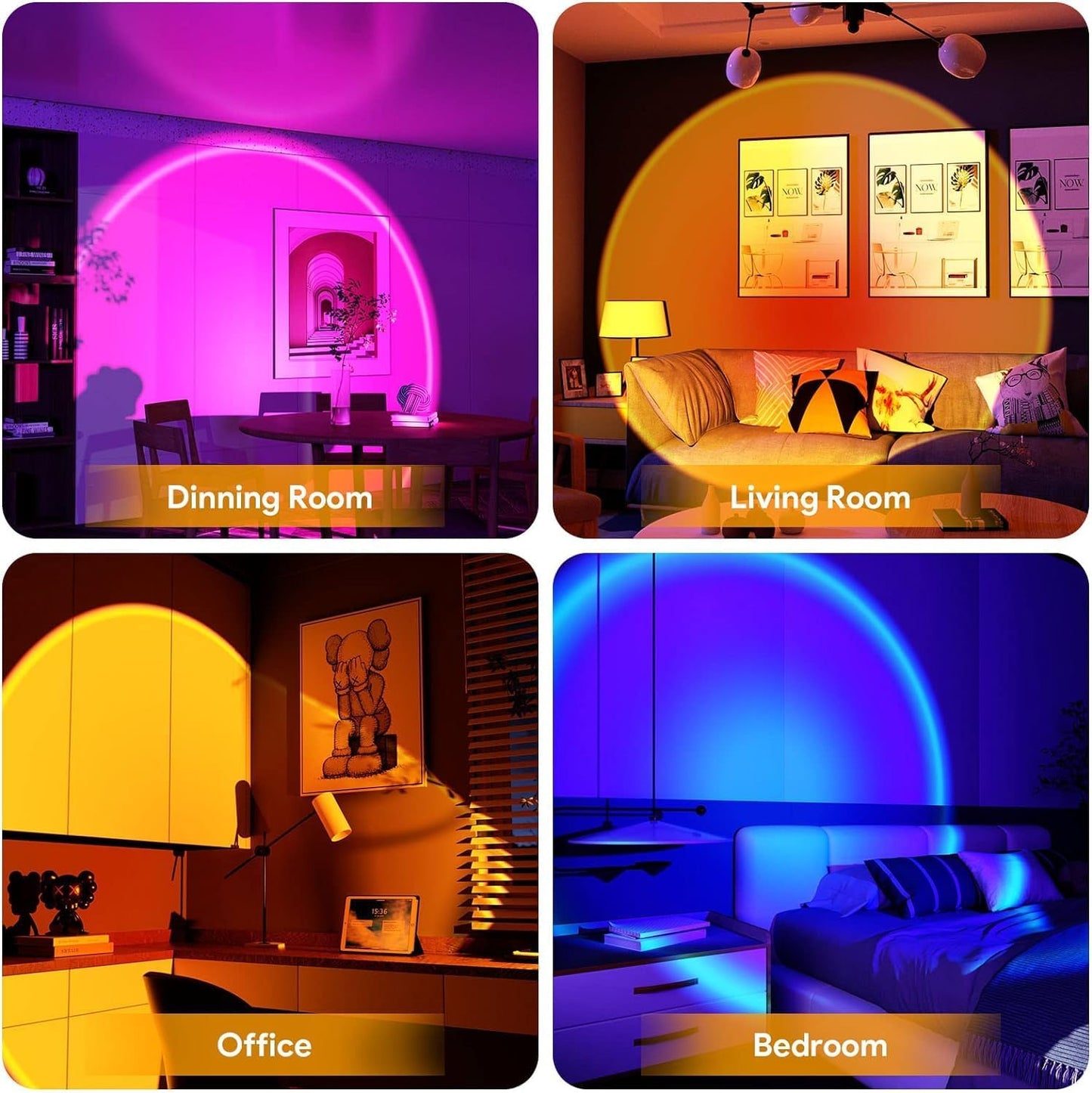 Sunset Lamp by ZERAVO – 16 Colors in 1, with Remote