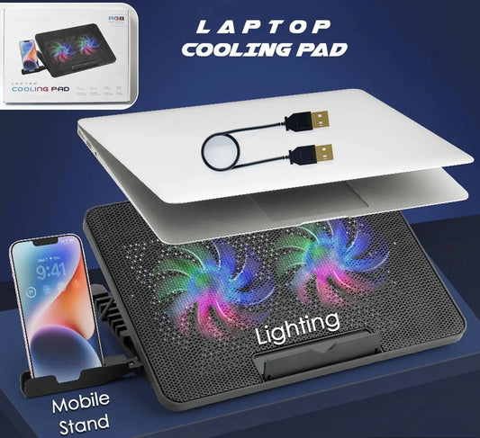 DualWave | Laptop Cooling Pad with Dual Quiet LED Fans