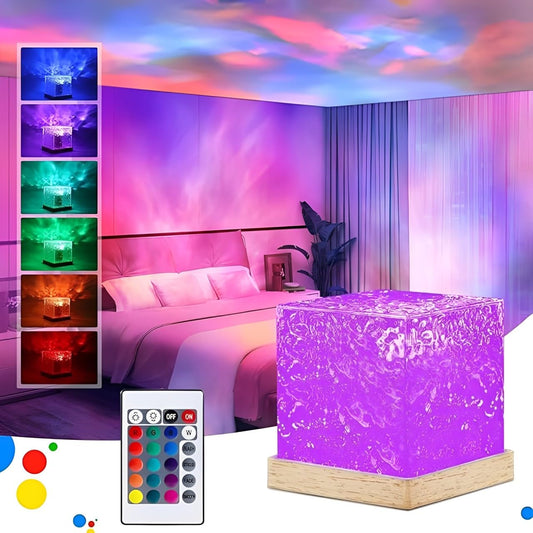 Ocean Wave Cube Lamp - 16-Color Ambient LED Light