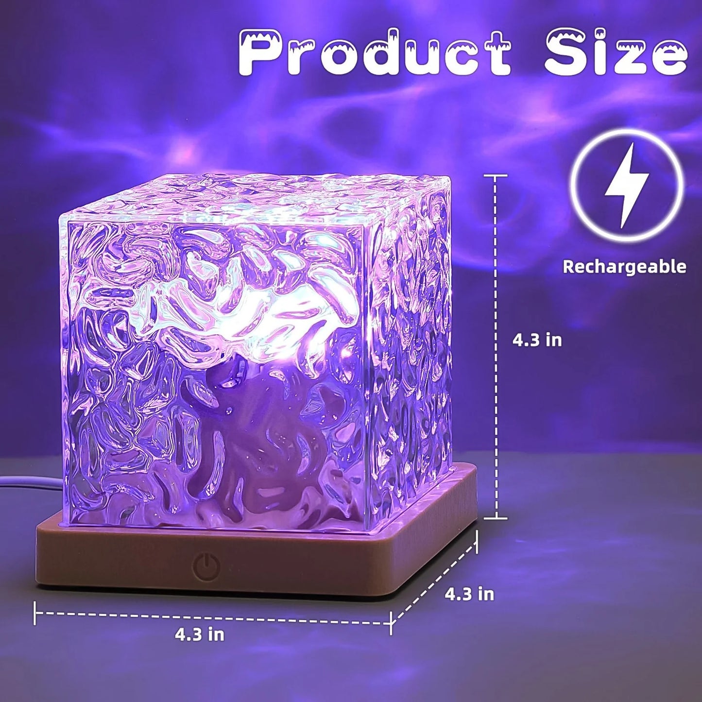 Ocean Wave Cube Lamp - 16-Color Ambient LED Light