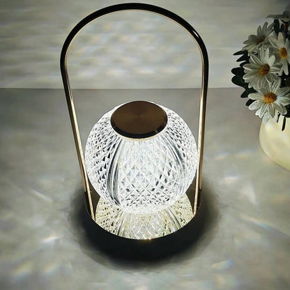 Luxe Crystal Glow Lamp – Rechargeable, Touch-Controlled & Dimmable LED Light